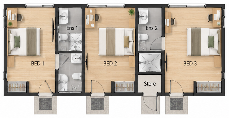 The Commercial Module floor plan