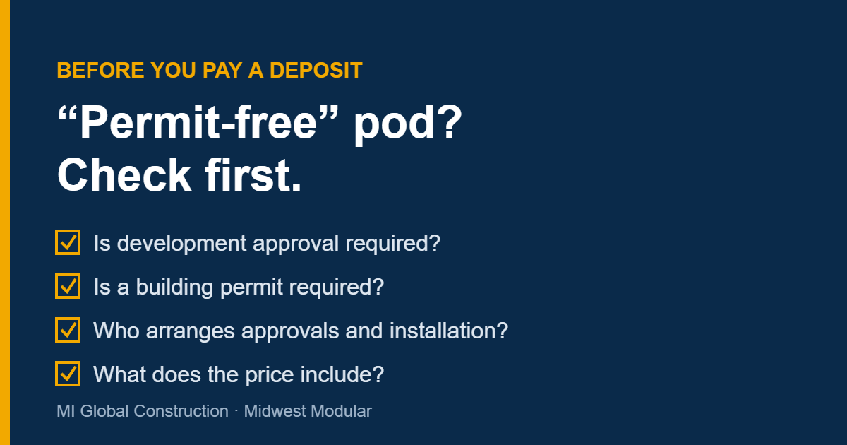 Checklist: permit-free pod? Check first